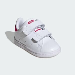 Adidas Kids' White Stan Smith Comfort Velcro Sneakers Shoes Size 4